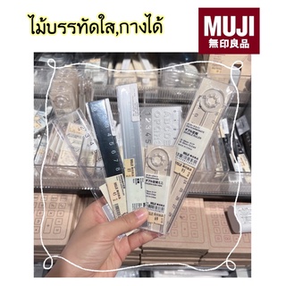 ภาพหน้าปกสินค้า[พร้อมส่ง] ไม้บรรทัด Muji💯% ยาว 15 ,10 cm ✅ ซึ่งคุณอาจชอบราคาและรีวิวของสินค้านี้