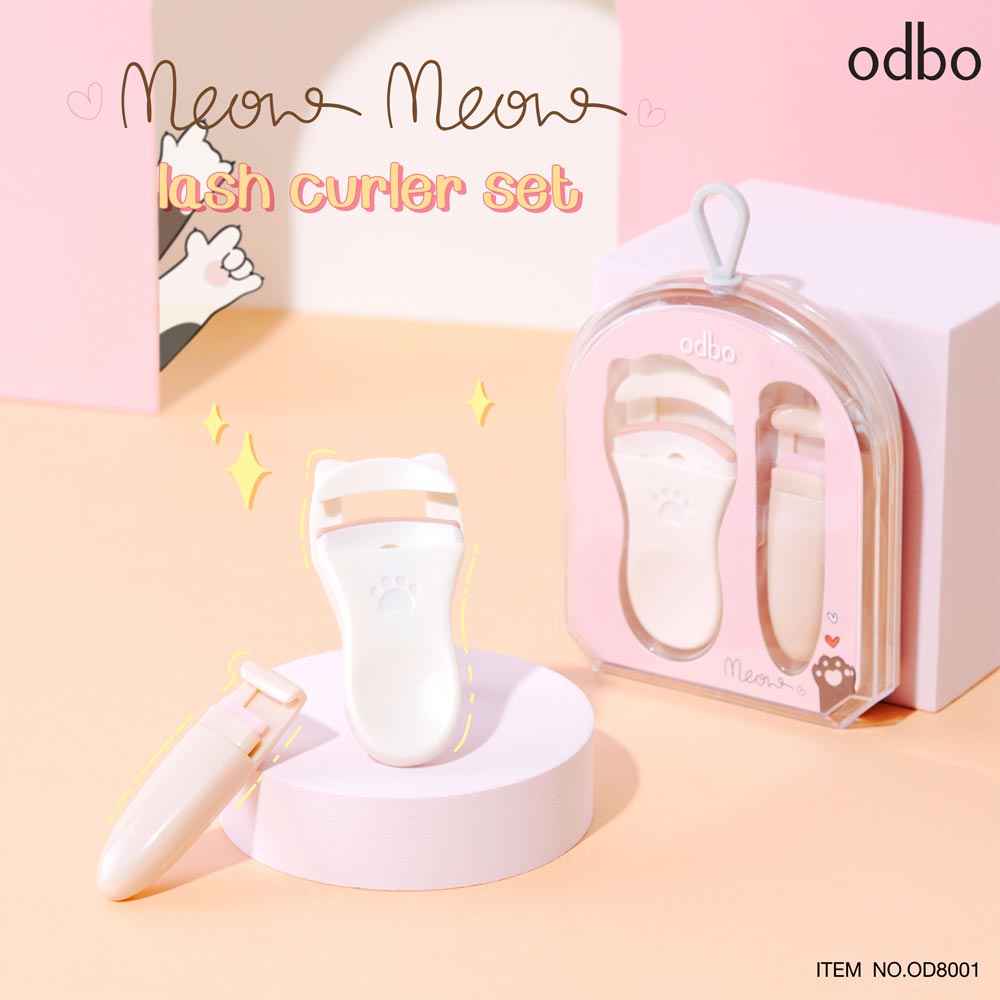 โอดีบีโอ-ที่ดัดขนตา-จับถนัดมือ-2ขนาด-od8001-odbo-meow-eyelash-curler-set