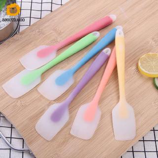 6 Colors Kitchen Silicone Cream Butter Cake Spatula Scraper Brush Mixer Cake Baking Tools Translucent Random Color