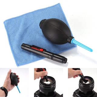 สินค้า 3 in 1 Portable Camera Clean Kit Cleaning Cloth Camera Cleaner Pen Air Blaster Blower Accessories Set for Camera Keyboard Phones【in stock】H