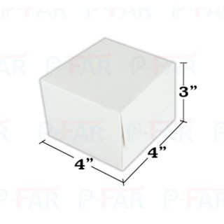 (100ใบ/แพ๊ค) กล่องเค้กแม๊ค ขนาด 4 x 4 x 3 นิ้ว 100ใบ/แพ็ค ไม่เจาะหน้าต่าง MS018_INH102