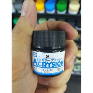 ภาพหน้าปกสินค้าสีสูตรน้ำ Mr.Acrysion Color N2 BLACK (Gloss) 10ml ซึ่งคุณอาจชอบสินค้านี้