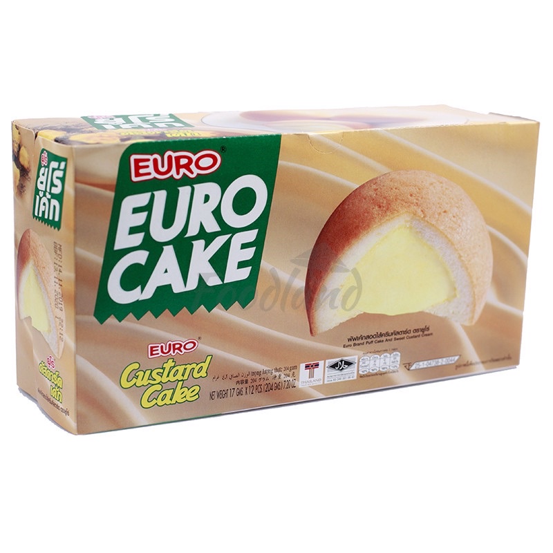 ภาพหน้าปกสินค้าEuro Cake พัฟเค้กสอดไส้ครีม ตรายูโร่ มี 2 รส ให้เลือก 12 ซอง พร้อมส่ง จากร้าน chokdee_market บน Shopee