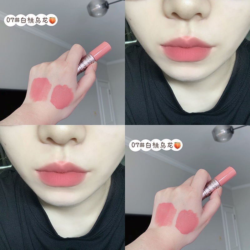 M075 2 In 1 ลิปสติกลิปกลอสเนื้อMatte ติดนานกันน้ำ 12สี | Shopee Thailand