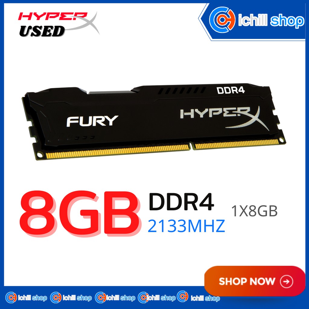 ภาพหน้าปกสินค้าRAM (แรม) KINGSTON HYPER X FURY DDR4 8GB 2133MHZ NO BOX P10393 จากร้าน ichillshop บน Shopee