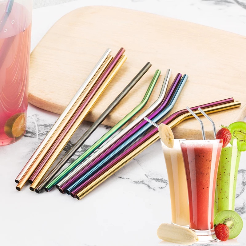 stainless-steel-metal-drinking-straws-straight-bent-reusable-washable-brushes