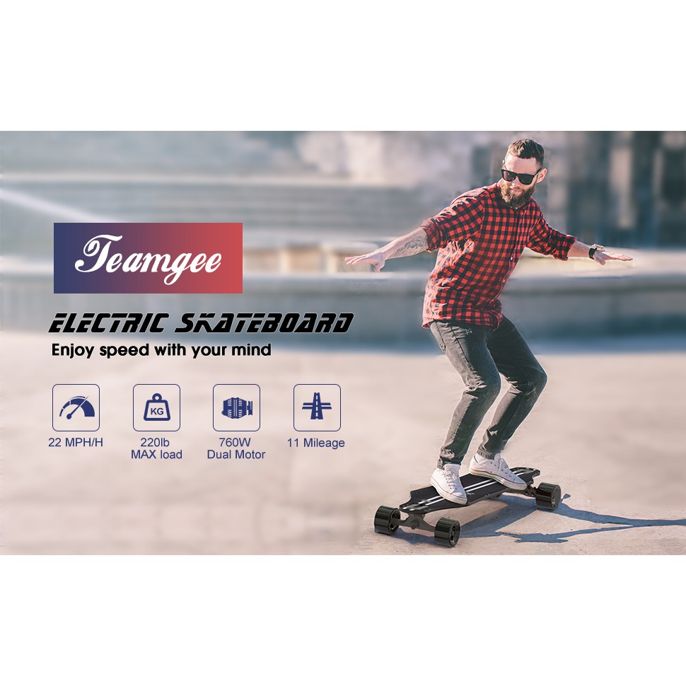 สเก็ตบอร์ดไฟฟ้า-สเก็ตบอร์ด-teamgee-h3-h5-h6-h8-h9-h20-electric-skateboard-42kmh-speed-1200w-motor-50km-range-longboard