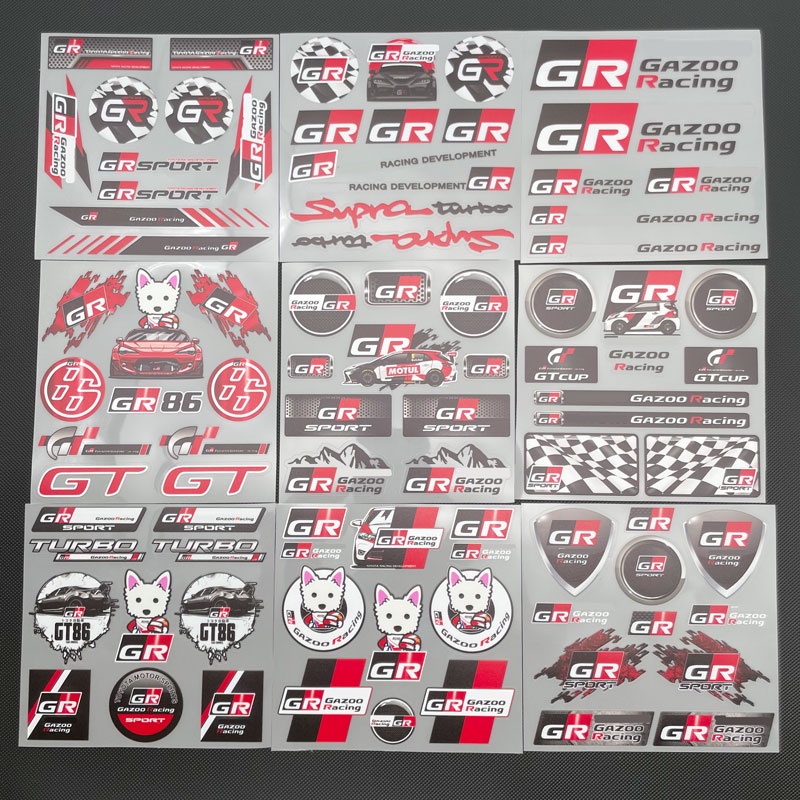 ราคาและรีวิวสติกเกอร์โลโก้ GR GAZOO Racing สําหรับติดตกแต่งกระจกรถยนต์ Toyota Yaris Supra 86 RAV4 Vitz Camry Reiz Crown Corolla