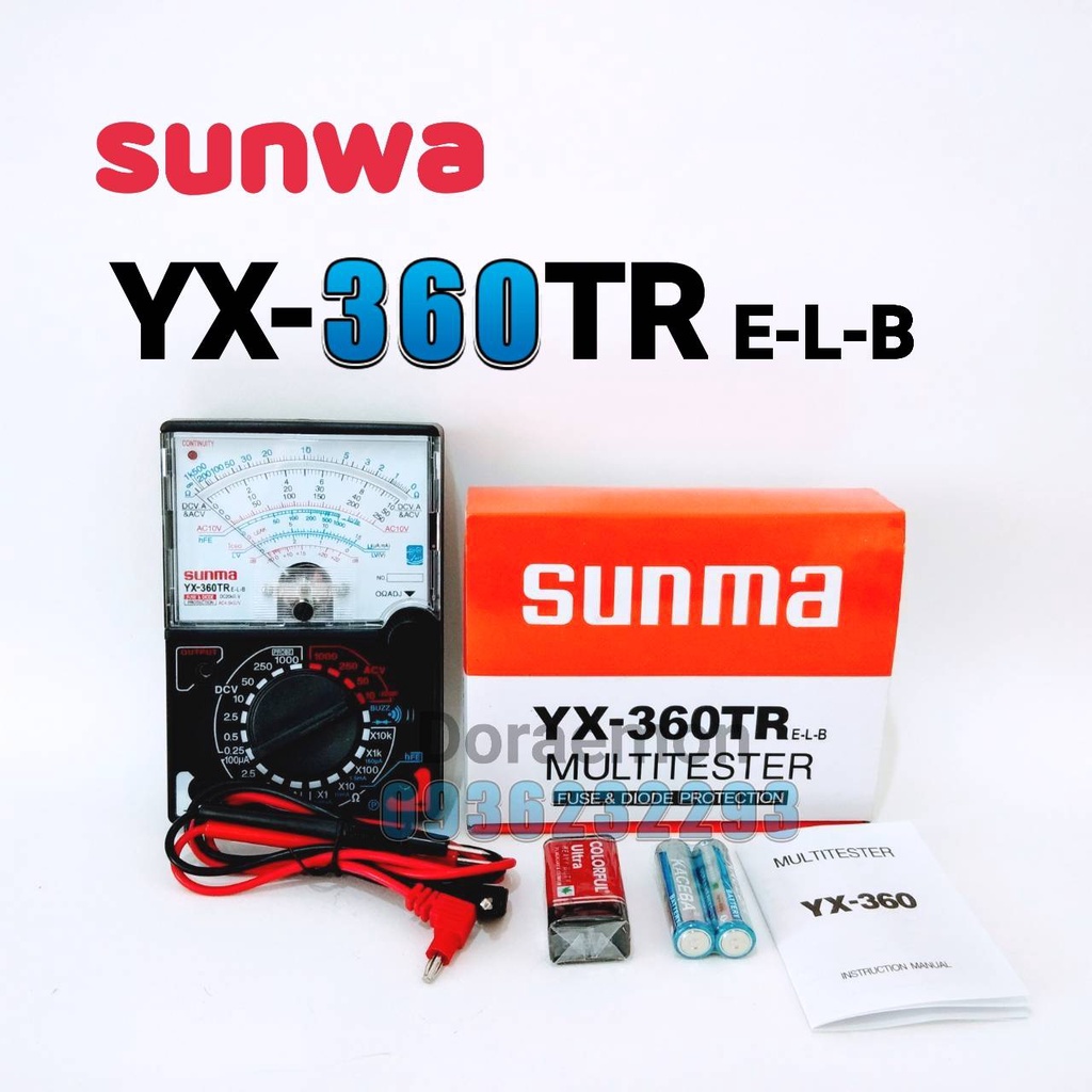 sunwa-yx-360tr-e-l-b-มัลติมิเตอร์-มัลติมิเตอร์เข็ม-มิเตอร์วัดไฟ-มัลติมิเตอร์แบบอนาล็อค