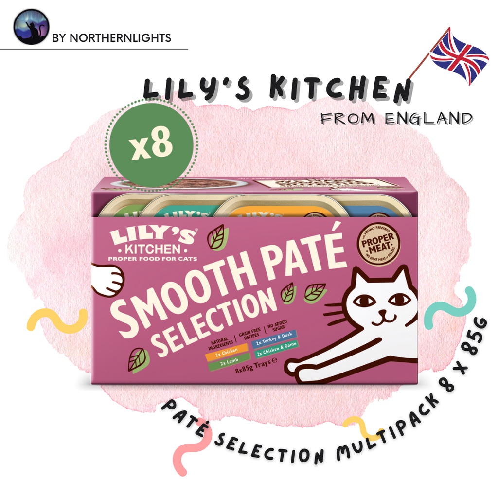 Lily's Kitchen อาหารเปียกแมว Paté Selection Multipack 8 x 85g Shopee Thailand