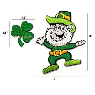 อาร์มติดเสื้อ ตัวรีดติดเสื้อ (Leprechaun & Shamrock)