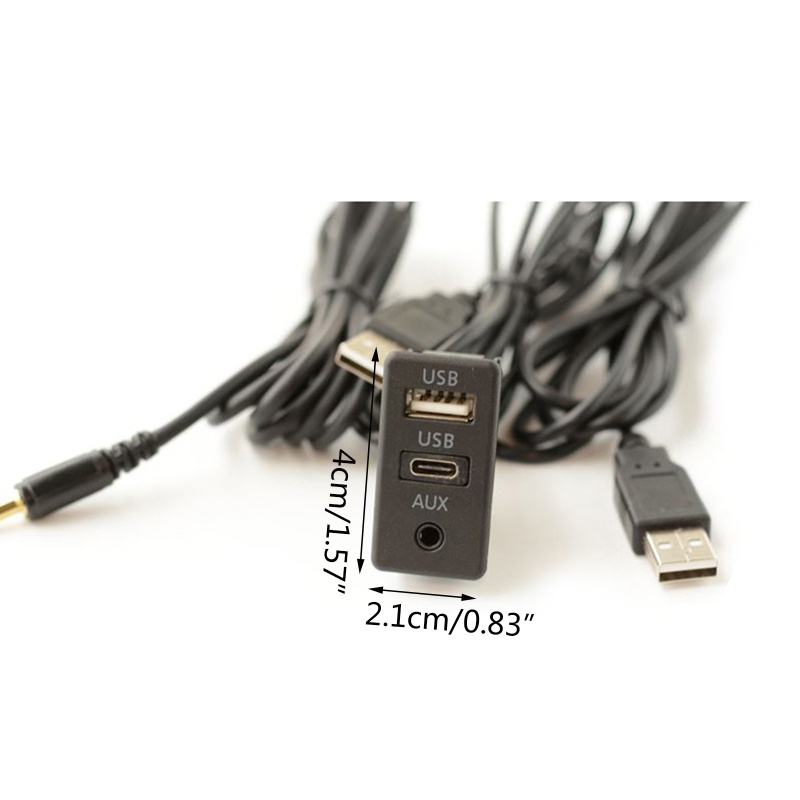 edb-แจ็คเมาท์ฟลัชเมาท์-usb-type-c-aux-อินเตอร์เฟส-3in1-สําหรับเรือ-รถยนต์-diy