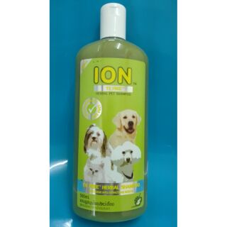 แชมพูสมุนไพรไอออน ion สูตรน้อยหน่า สะเดา ขนาด 500 ml แชมพูหมา ป้องกันเห็บหมัด