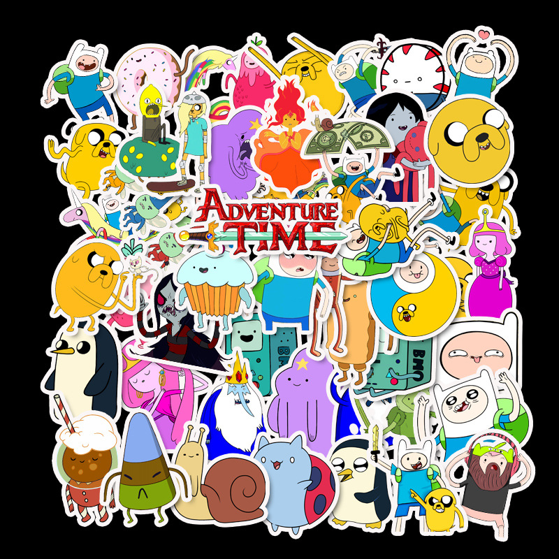 พร้อมส่ง-adventure-time-แอดแวนเจอร์-ไทม์-sticker-สติกเกอร์กันน้ำรูปแบบที่แตกต่างกัน-50-ชิ้น