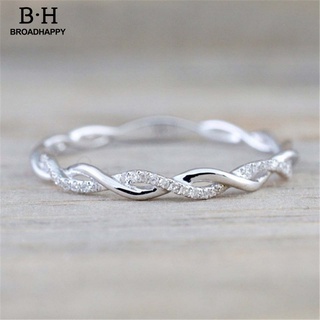 Broadhappy แหวนแต่งงาน แวววาว สวยหรู แฟชั่น
