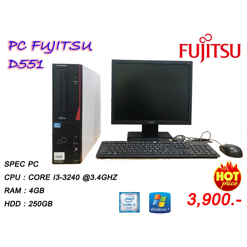 爆売りセール開催中！ FUJITSU 3240 Core D551 販売注文 Corei3 8GB
