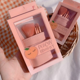 Ashley PEACHY BRUSH AA-192 เซตแปรงแต่งหน้าลูกพีช 5 ชิ้น