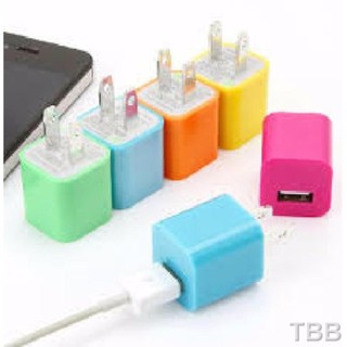 อแดปเตอร์ชาร์จไฟ Adapter for Smartphone รุ่น 1A (Random Colour)