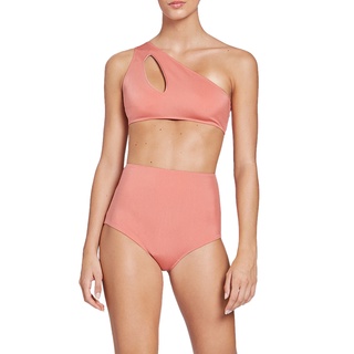 Angelys Balek ชุดว่ายน้ำFree Form One Shoulder Cutout Bikini &amp; High Waist Brief รุ่นSS21SW006122012สีพีช