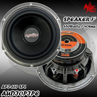 ลำโพงติดรถยนต์ 7 นิ้ว+ฝาตะแกรงหน้าดอก โครงหล่อ เสียงกลาง AUDIOPIPE รุ่น API-675 SPL (ราคาต่อคู่)