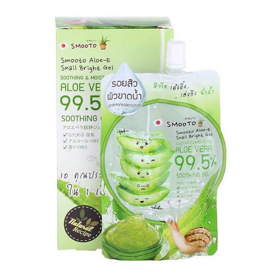 สมูทโตะ-อโล-อี-สเนล-ไบร์ทเจล-เจลว่านหาง-เจลว่านสมูทโตะ-smooto-aloe-e-snail-bright-gel