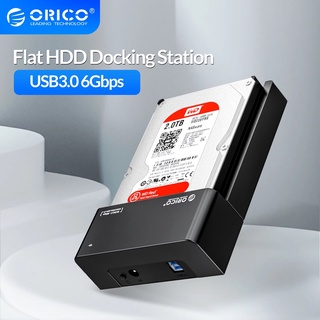 สินค้า Orico HDD Docking Station ฮาร์ดไดรฟ์ภายนอก HDD SATA เป็น USB 3.0 สําหรับ HDD SSD 2.5 3.5 นิ้ว รองรับ UASP(6518US3)