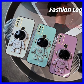 เคส Vivo Y50 เคส Vivo Y30 เคสนิ่ม กันกระแทก ลายนักบินอวกาศ พร้อมขาตั้ง สําหรับ