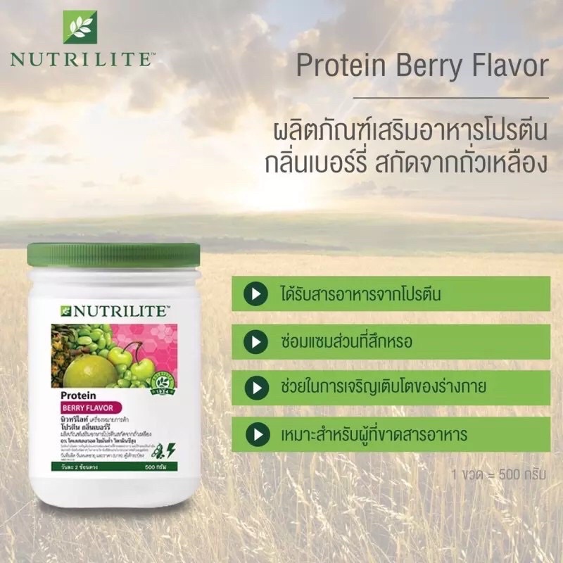 ภาพหน้าปกสินค้านิวทริไลท์ โปรตีนแอมเวย์ ฉลากไทยโปรตีน amway กลิ่นเบอร์รี,ชาเขียว,ช็อกโกแลต ขนาด 500 กรัม จากร้าน good_nutrition บน Shopee