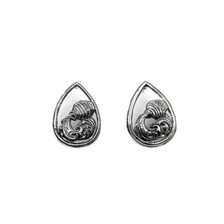 DSP ต่างหูเงินทรงหยดน้ำ ราศีกุมภ์ เงินแท้ 925 : DSP 925 Sterling Silver Aquarius Earing [ESPP0199]