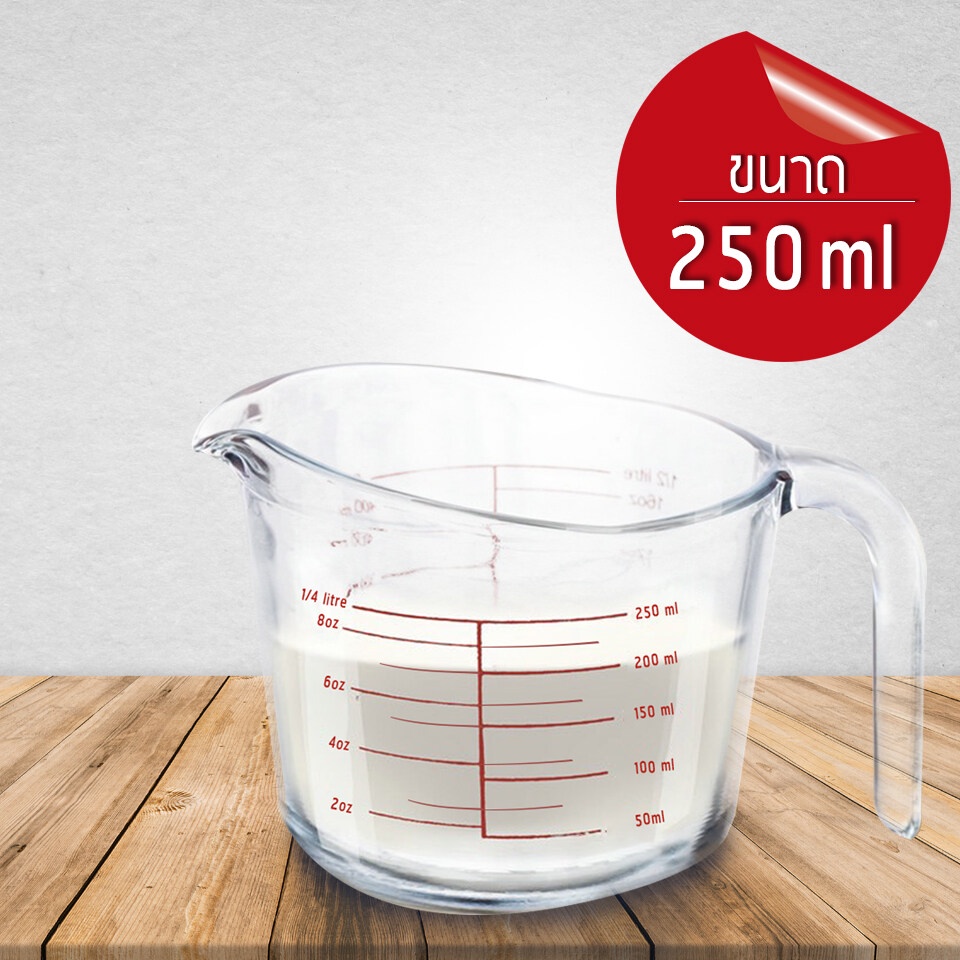 แก้วตวง-ถ้วยตวงแก้ว-ถ้วยตวงน้ำ-250ml-500ml-1000ml-8-ออนซ์-ทนความร้อนสูง-เนื้อแก้วใส-ทนทาน