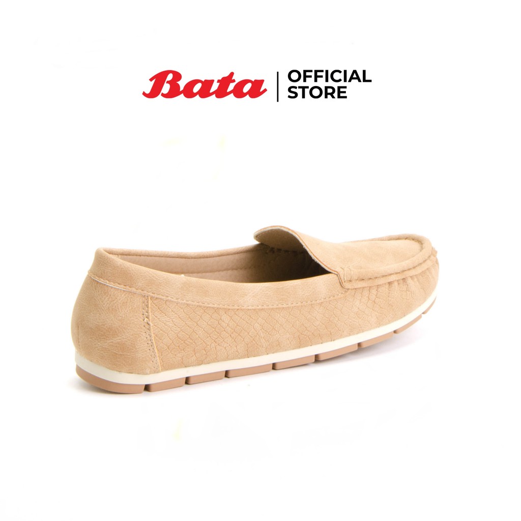 bata-ladiescasual-รองเท้าลำลองส้นแบนแฟชั่นหญิง-moccasine-แบบสวม-ปิดส้น-สีเบจ-รหัส-5513310