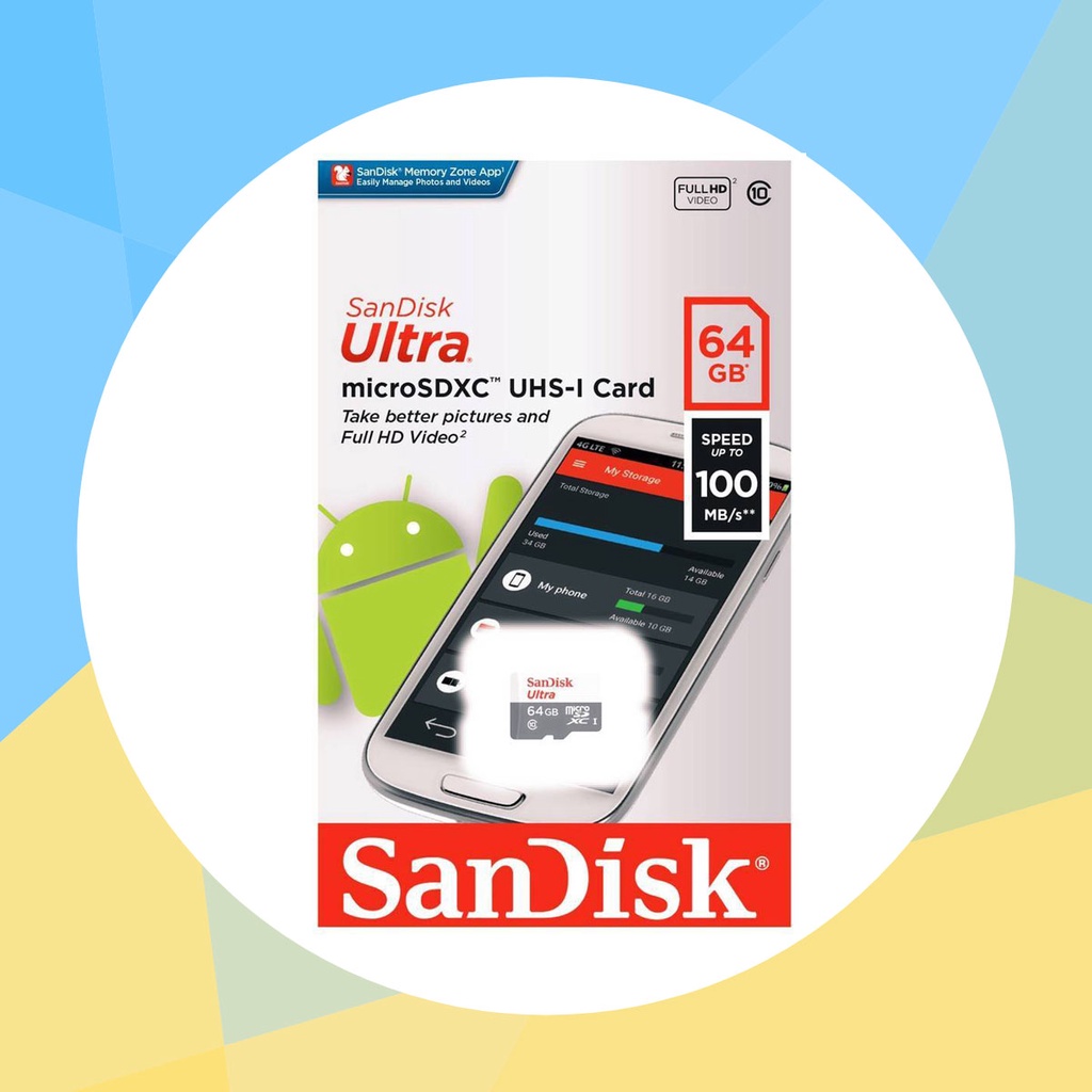 เมมโมรี่การ์ด-micro-sd-64gb-class10-sandisk-ultra-100-mb-s-ของแท้ประกัน-5-ปี