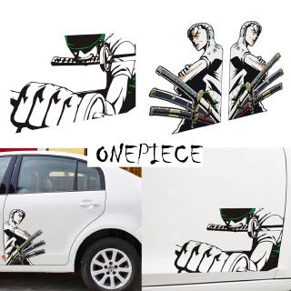 ภาพหน้าปกสินค้าOne Piece Cool Zoro Car Sticker Waterproof Stickers Car Body Door Decals Window Stickers Auto Decals Scratch Cover ซึ่งคุณอาจชอบราคาและรีวิวของสินค้านี้