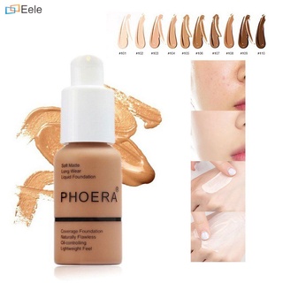 ภาพหน้าปกสินค้า【สต็อกพร้อม】 Phoera รองพื้นสำหรับใบหน้า Base Makeup Matte Oil Control Concealer Full Coverage Liquid Foundation Cream เครื่องสำอาง30Ml ↑ Eele ที่เกี่ยวข้อง