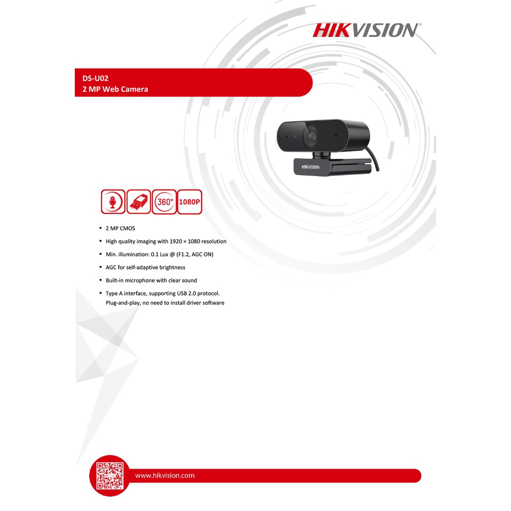 hikvision-กล้องเว็บแคม-web-camera-2-ล้านพิกเซล-1920-1080-รุ่น-ds-u02