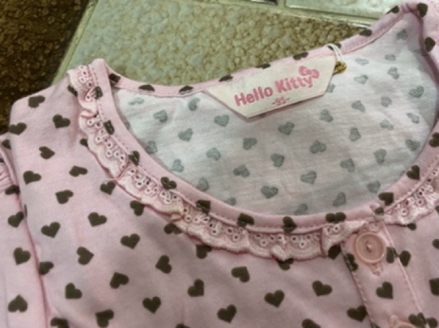ชุดนอนเด็กแขนสั้นขายาว-sanrio-kitty-size-95-มือ1-ของแท้-พร้อมส่ง
