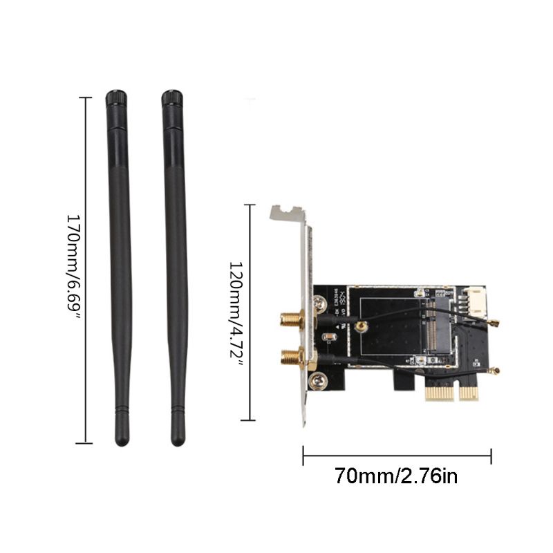 pc-การ์ดอะแดปเตอร์-wifi-wlan-ไร้สาย-บลูทูธ-เป็น-pcie-1x-เป็น-ngff-ekey-pcie-สําหรับแล็ปท็อป-pc