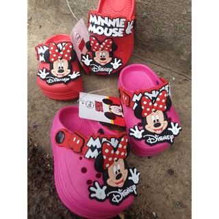มาใหม่ รองเท้าเด็กหัวโต Disney Minnie Mouse  ลิขสิทธิ์ถูกต้อง 100%รองเท้าเด็กลายลิขสิทธิ์แท้ หัวโตรัดส้น Minnie Mouse