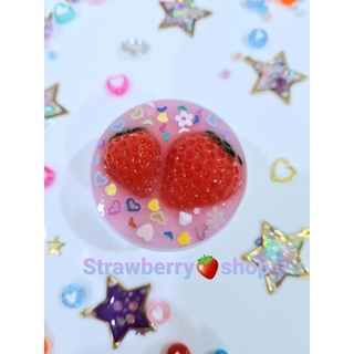 griptok กริ๊บต๊อก ที่ติดหลังโทรศัพท์ /งานแฮนด์เมค /Strawberry