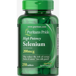 Puritan High Potency Selenium 200 mcg 250 เม็ด ซีลีเนียม