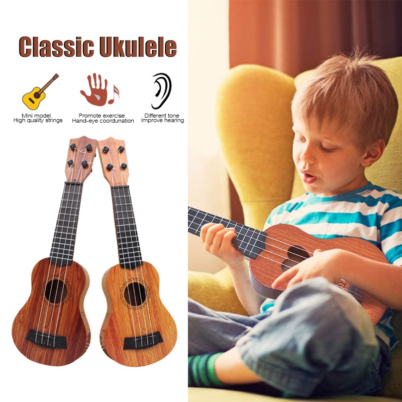 ukulele-กีต้าร์เด็ก-ดีดได้จริง-สีสันสวยงาม-มี-2-แบบให้เลือก-เสียงดีราคาประหยัด-กีต้าร์ของเล่น