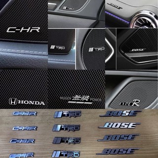 เพลทติดลำโพง CHR TRD BOSE Honda Mugen TypeR (1 ชุดมี 4 ชิ้น)