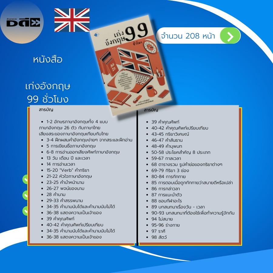 หนังสือ-เก่งอังกฤษ-99-ชั่วโมง-ภาษาอังกฤษ-อักษรภาษาอังกฤษ-เสียงสระภาษาอังกฤษ-บทสนทนาภาษาอังกฤษ-ประโยคภาษาอังกฤษ