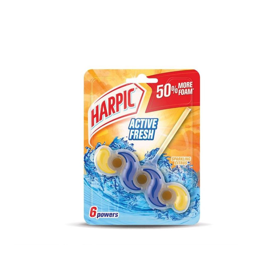Harpic ฮาร์ปิค แอคทีฟ เฟรช ผลิตภัณฑ์ทำความสะอาดโถสุขภัณฑ์ สปาร์คกลิ้งซิ ...