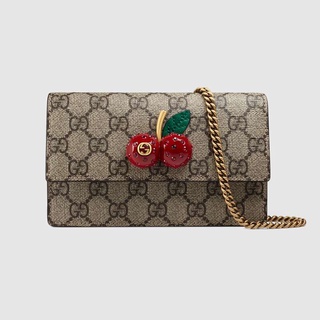 Brand New Genuine Gucci GG Supreme Canvas Cherry Mini Bag/Shoulder Bag