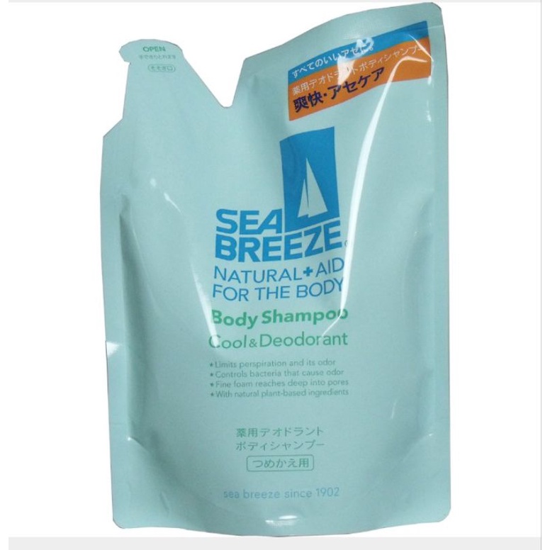 sea-breeze-medicated-deodorant-body-shampoo-refill-ถุงเติม-400ml