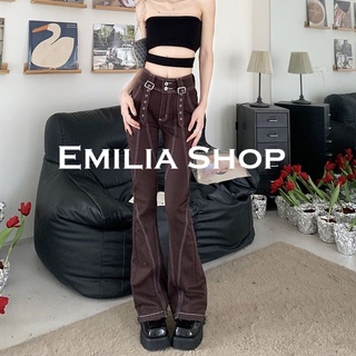 EMILIA SHOP  กางเกงขายาว กางเกง กางเกงขายาวผู้หญิง 2022 ใหม่  High quality Chic fashion คุณภาพสูง ES220154 36Z230909