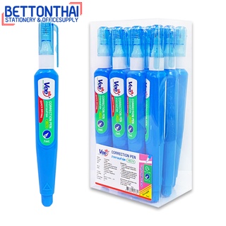 VB374 Correction Pen ปากกาลบคำผิด ขนาด 7ml (12 แท่ง) น้ำยาลบคำผิด ลิควิด ปากกาลบคำผิด school office