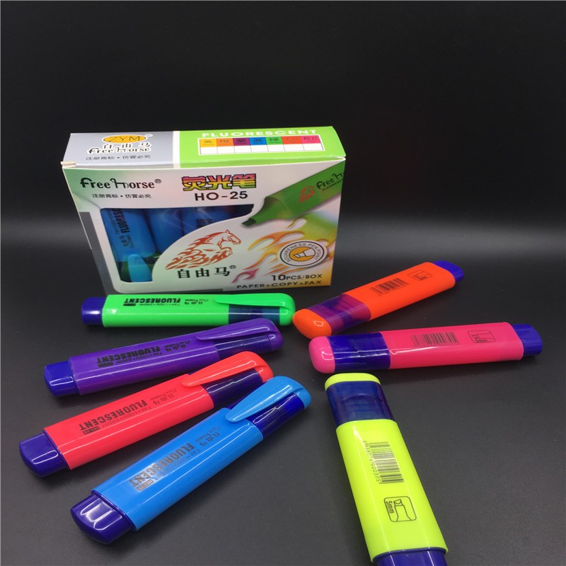 shibuith-ปากกาสะท้อนแสง-ปากกาเน้นข้อความ-ชนิดหัวตัด-คุณภาพดี-ราคาประหยัด-มี-7-สี-ใช้งานกับกระดาษได้ทุกแบบ