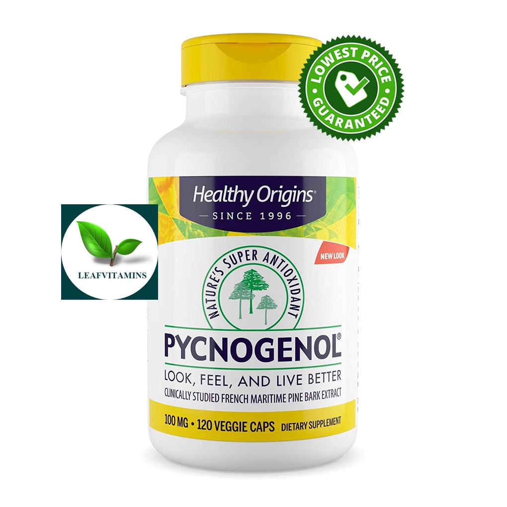 Healthy Origins Pycnogenol 100 mg. / 120 Veggie Caps | Shopee Thailand